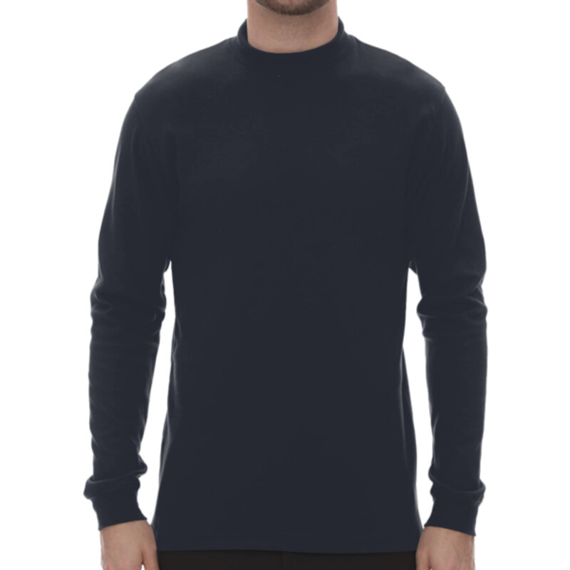 Jersey Interlock Mockneck Long Sleeve T-Shirt Thumbnail