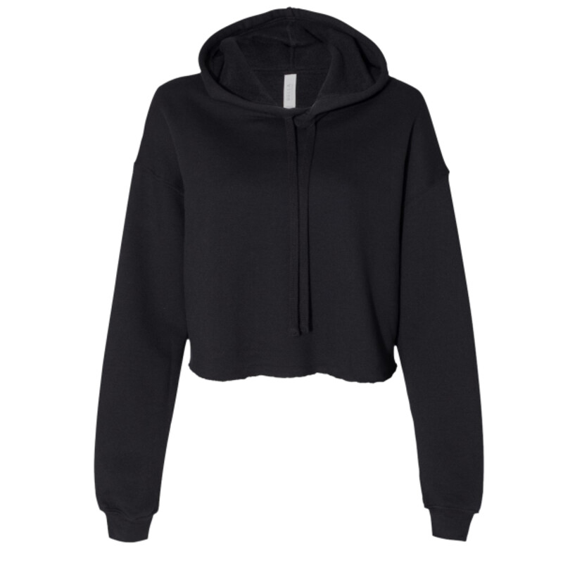 Women's Crop Fleece Hoodie Sweatshirt Thumbnail