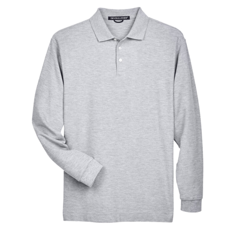 Men's Pima Piqué Long Sleeve Polo Thumbnail
