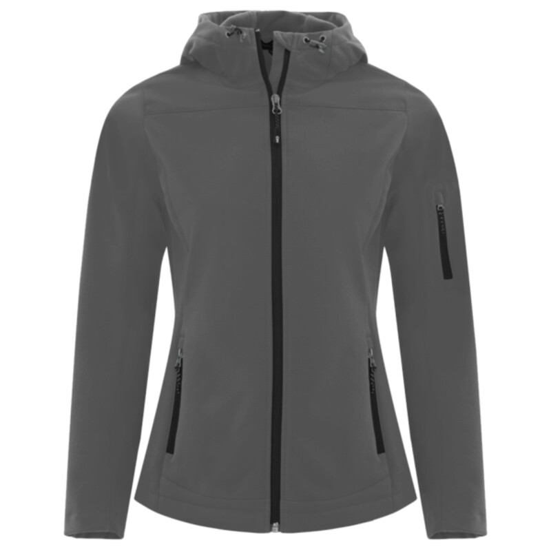 COAL HARBOUR® EVERYDAY HOODED WATER REPELLENT STRETCH SOFT SHELL LADIES' JACKET Thumbnail