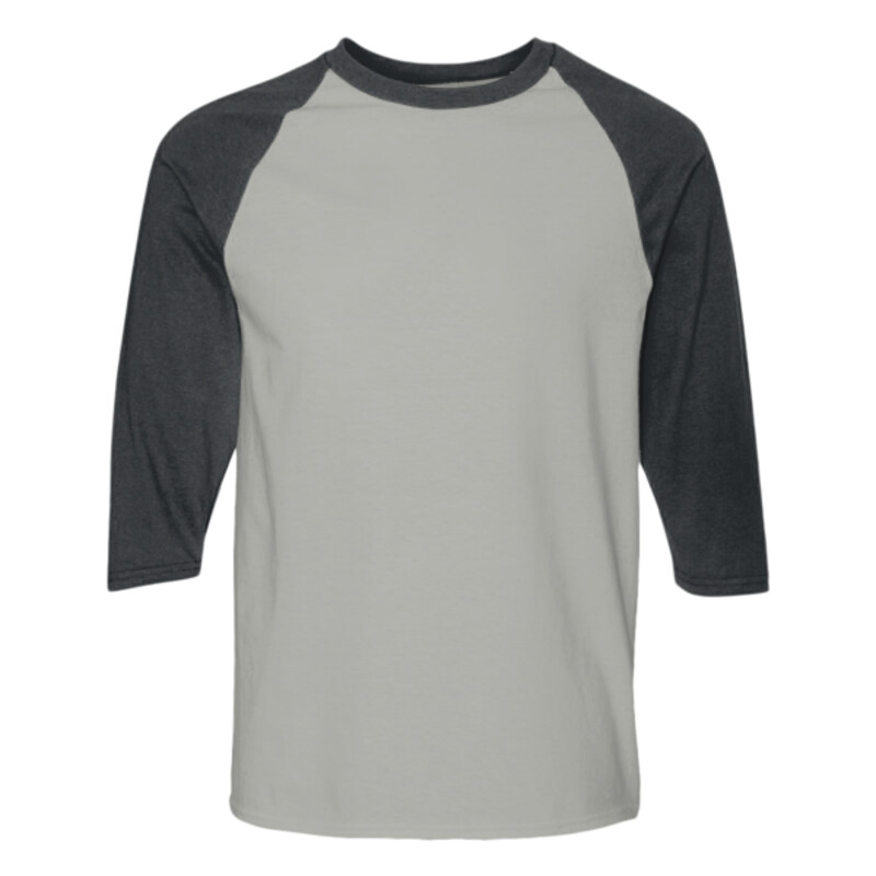 Unisex Heavy Cotton™ Raglan Three-Quarter Sleeve T-Shirt Thumbnail